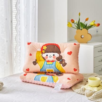 91家纺网 家纺一手货源 找家纺 （总）温宁 2022新款A类大版婴儿绒豆豆绒枕头枕芯儿童枕