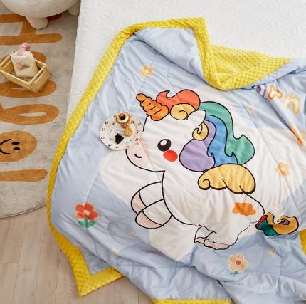 91家纺网 家纺一手货源 找家纺 总 温宁 2022新款大版卡通定位豆豆被夏凉被子春秋四季被芯