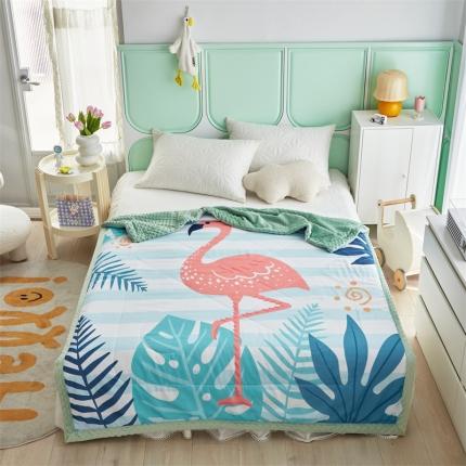 91家纺网 家纺一手货源 找家纺 总 温宁 2022新款大版卡通定位豆豆被夏凉被子春秋四季被芯