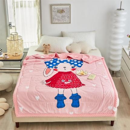 91家纺网 家纺一手货源 找家纺 总 温宁 2022新款大版卡通定位豆豆被夏凉被子春秋四季被芯