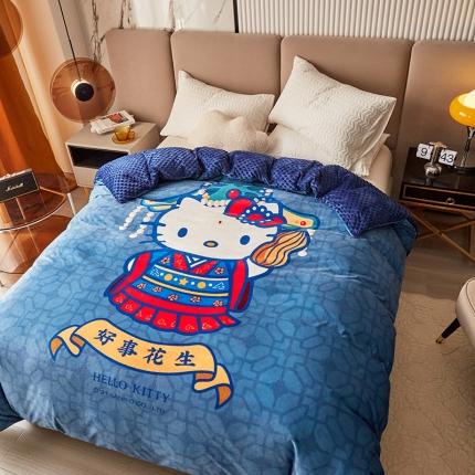 91家纺网 家纺一手货源 找家纺 （总）温宁 2022新款大版儿童豆豆绒被套毯子毛毯盖毯