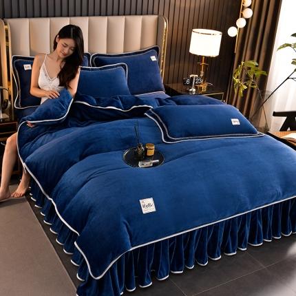 91家纺网 家纺一手货源 找家纺 （总）雨洋家纺 2025新款纯色牛奶绒四件套