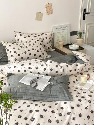 91家纺网 家纺一手货源 找家纺 总 珺柔 2022年新款13372全棉四件套纯棉印花套件