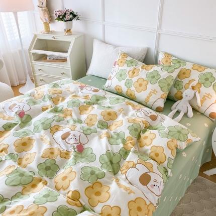 91家纺网 家纺一手货源 找家纺 总 珺柔 2022年新款13372全棉四件套纯棉印花套件