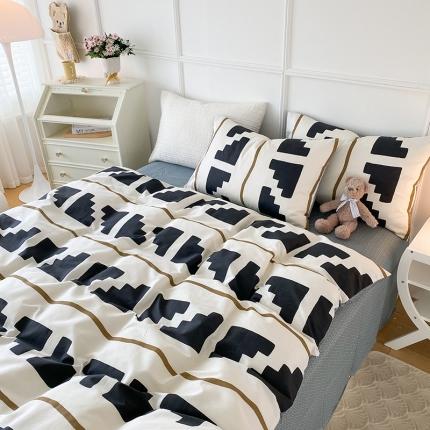 91家纺网 家纺一手货源 找家纺 总 珺柔 2022年新款13372全棉四件套纯棉印花套件