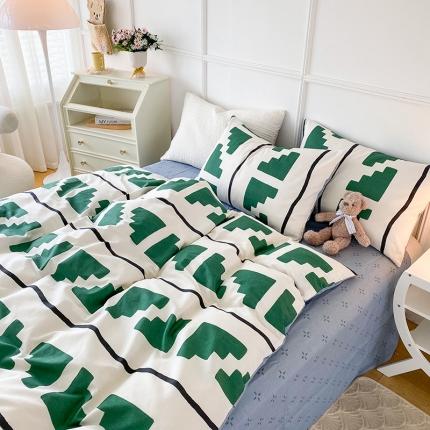 91家纺网 家纺一手货源 找家纺 总 珺柔 2022年新款13372全棉四件套纯棉印花套件