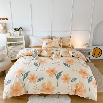 珺柔 2022年新款13372全棉四件套纯棉印花套件 完美邂逅