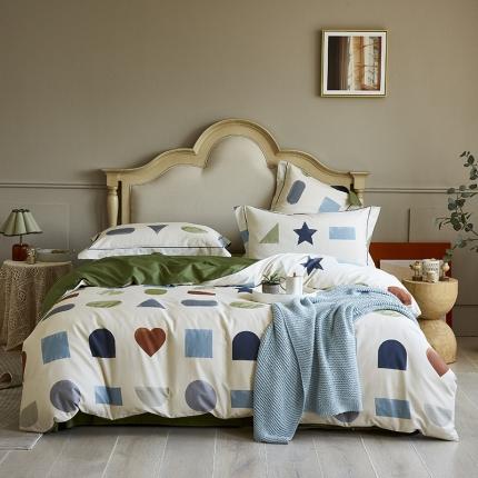 91家纺网 家纺一手货源 找家纺 总 由丽 2025新款全棉铂金棉精梳臻棉印花四件套被套放缩水