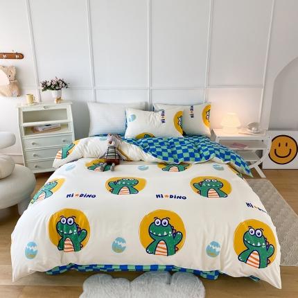 珺柔 2022年新款13372全棉四件套纯棉印花套件 帝诺龙