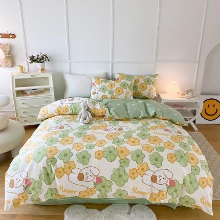 珺柔 2022年新款13372全棉四件套纯棉印花套件 花开朵朵