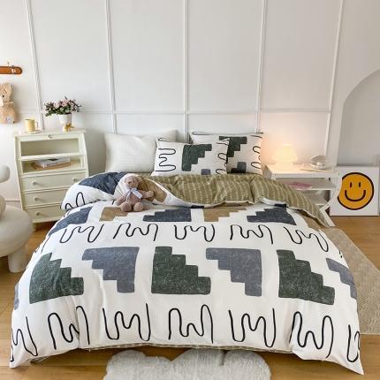 珺柔 2022年新款13372全棉四件套纯棉印花套件 幻境