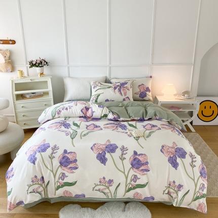 珺柔 2022年新款13372全棉四件套纯棉印花套件 甜蜜