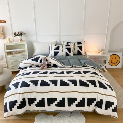 珺柔 2022年新款13372全棉四件套纯棉印花套件 约克