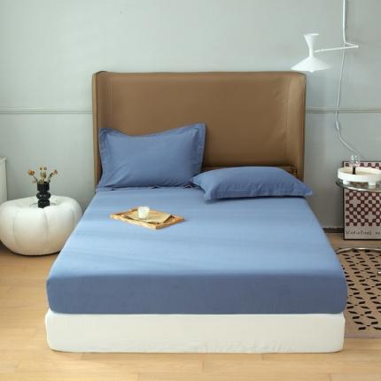 91家纺网 家纺一手货源 找家纺 (总 )薏思 2022新款纯色系-生态磨毛单床笠 宾利蓝