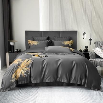 91家纺网 家纺一手货源 找家纺 （总）2022若未50支长绒棉高精密刺绣高端套件-流金岁月