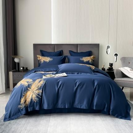 91家纺网 家纺一手货源 找家纺 （总）2022若未50支长绒棉高精密刺绣高端套件-流金岁月