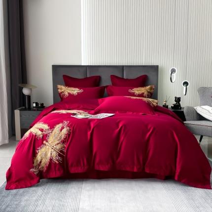 91家纺网 家纺一手货源 找家纺 （总）2022若未50支长绒棉高精密刺绣高端套件-流金岁月