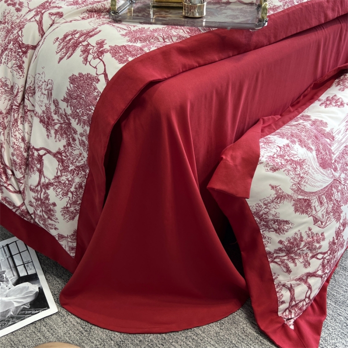 91家纺网 家纺一手货源 找家纺 （总）优悦2022新款婚庆印花（超柔磨毛）系列四件套