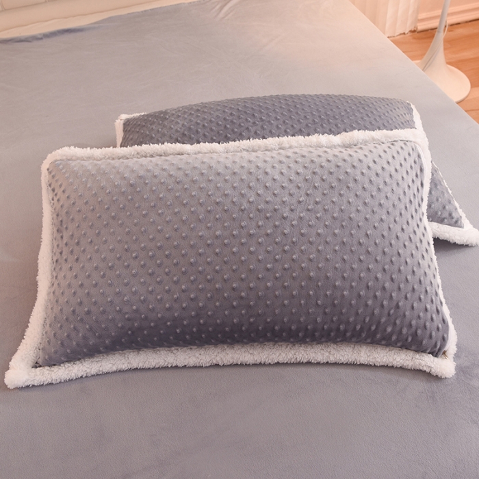 91家纺网 家纺一手货源 找家纺 艾米家居 2022秋冬新款豆豆绒+羊羔绒系列 灰色