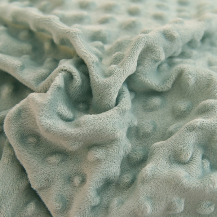 91家纺网 家纺一手货源 找家纺 艾米家居 2022秋冬新款豆豆绒+羊羔绒系列 水绿