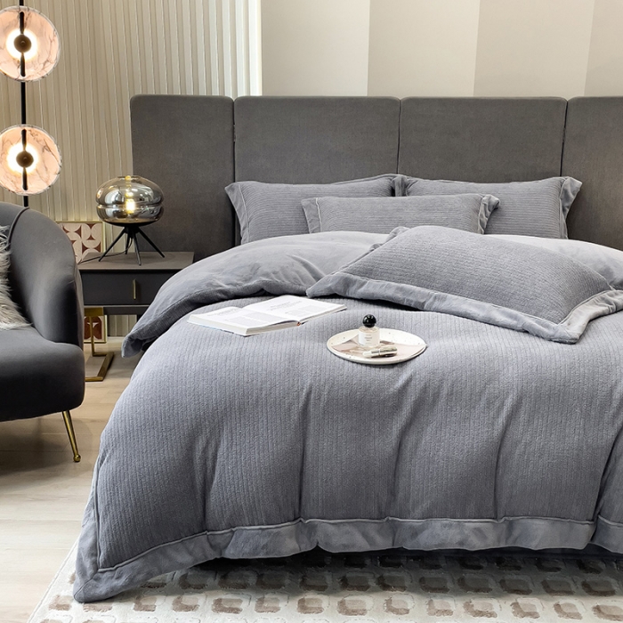 91家纺网 家纺一手货源 找家纺 （总）丝缦2025新款A类母婴级毛茸绒四件套系列