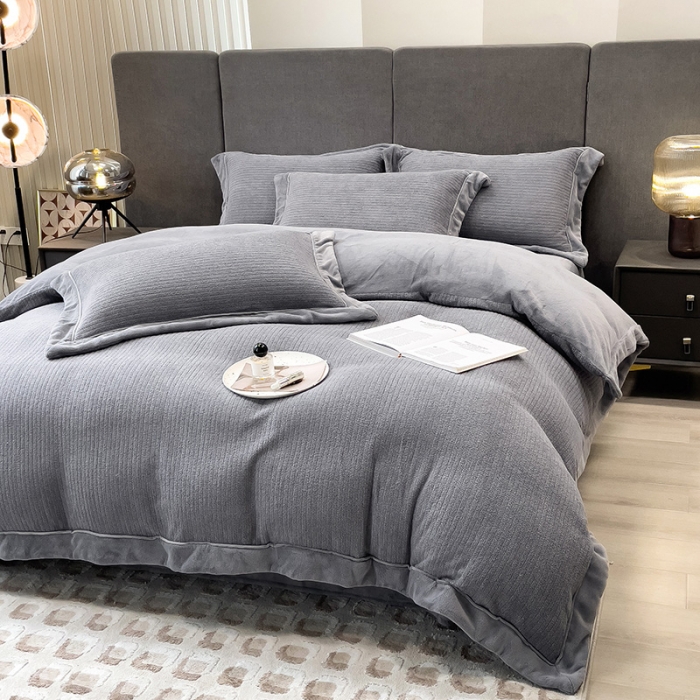 91家纺网 家纺一手货源 找家纺 （总）丝缦2025新款A类母婴级毛茸绒四件套系列