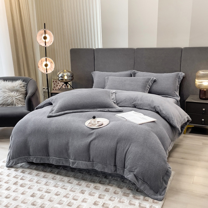 91家纺网 家纺一手货源 找家纺 （总）丝缦2025新款A类母婴级毛茸绒四件套系列