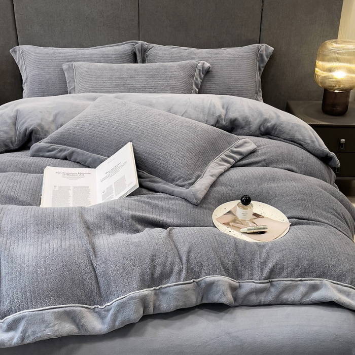 91家纺网 家纺一手货源 找家纺 （总）丝缦2025新款A类母婴级毛茸绒四件套系列