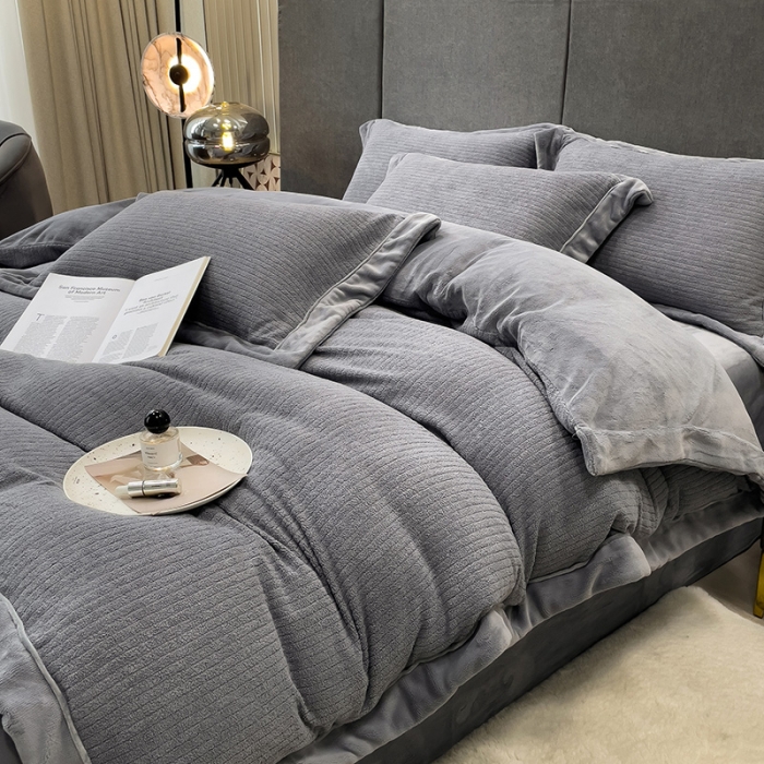 91家纺网 家纺一手货源 找家纺 （总）丝缦2025新款A类母婴级毛茸绒四件套系列