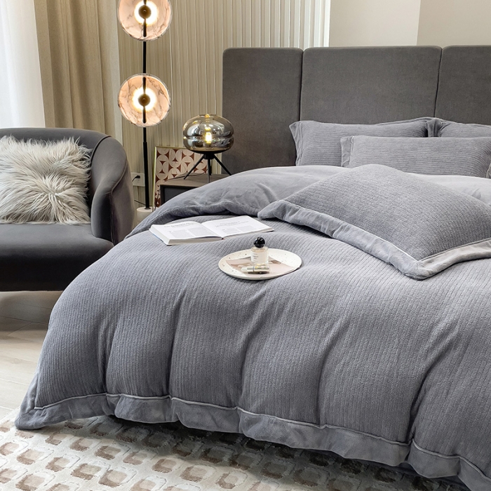 91家纺网 家纺一手货源 找家纺 （总）丝缦2025新款A类母婴级毛茸绒四件套系列