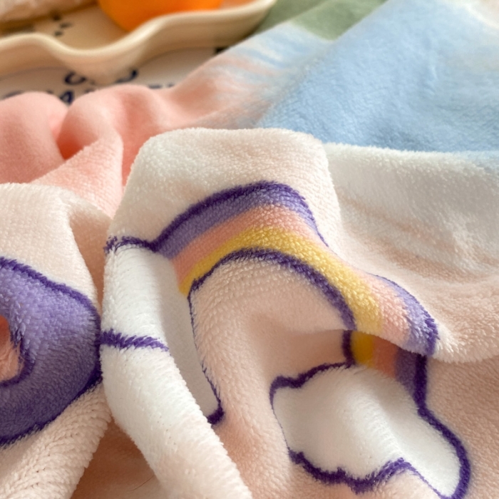 91家纺网 家纺一手货源 找家纺 上尚居 2022新款加厚保暖牛奶绒四件套 兔精灵