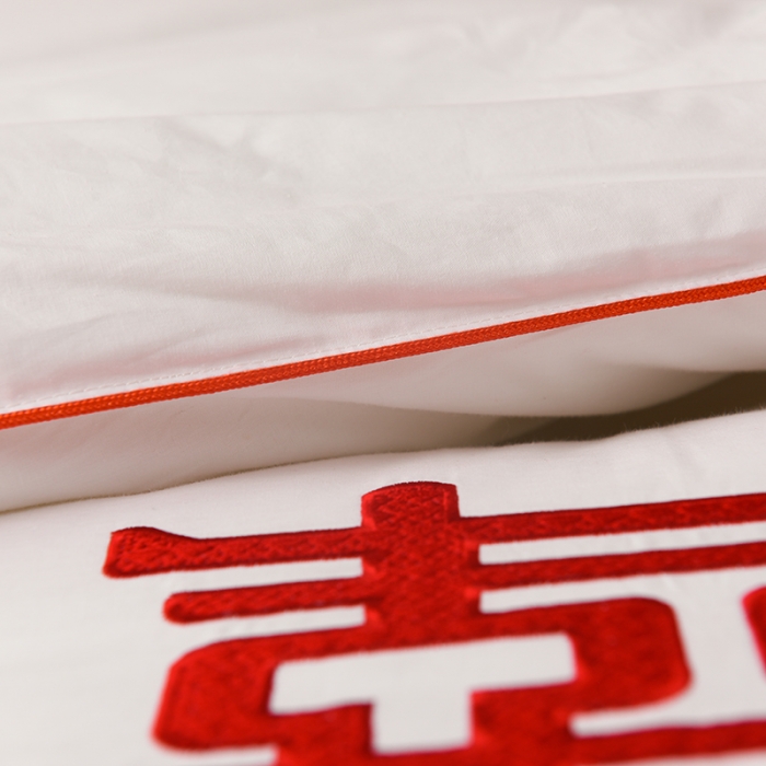 91家纺网 家纺一手货源 找家纺 卓缦2023款婚庆被结婚被喜被大豆被白色婚庆喜被春秋被幸福