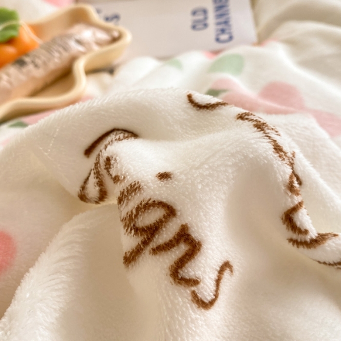 91家纺网 家纺一手货源 找家纺 上尚居 2022新款加厚保暖牛奶绒四件套 悠悠花园-粉