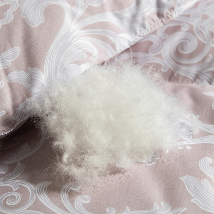 91家纺网 家纺一手货源 找家纺 俏企鹅 2025新款100支锦绒95白鹅绒被 宫廷粉