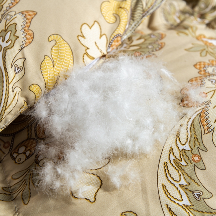 91家纺网 家纺一手货源 找家纺 俏企鹅 2025新款100支锦绒95白鹅绒被 欧式黄