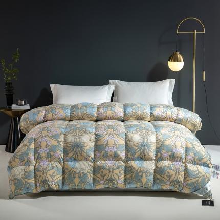 俏企鹅 2025新款100支锦绒95白鹅绒被 清新绿