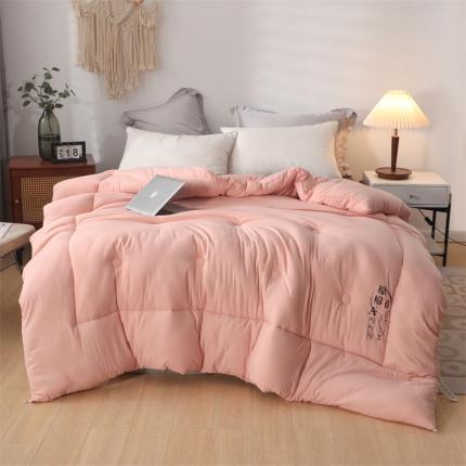 优姿家纺 2022新款A类原棉大豆被 粉玉