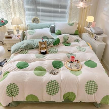 91家纺网 家纺一手货源 找家纺 （总）昔可 2022新款牛奶绒简约系列四件套