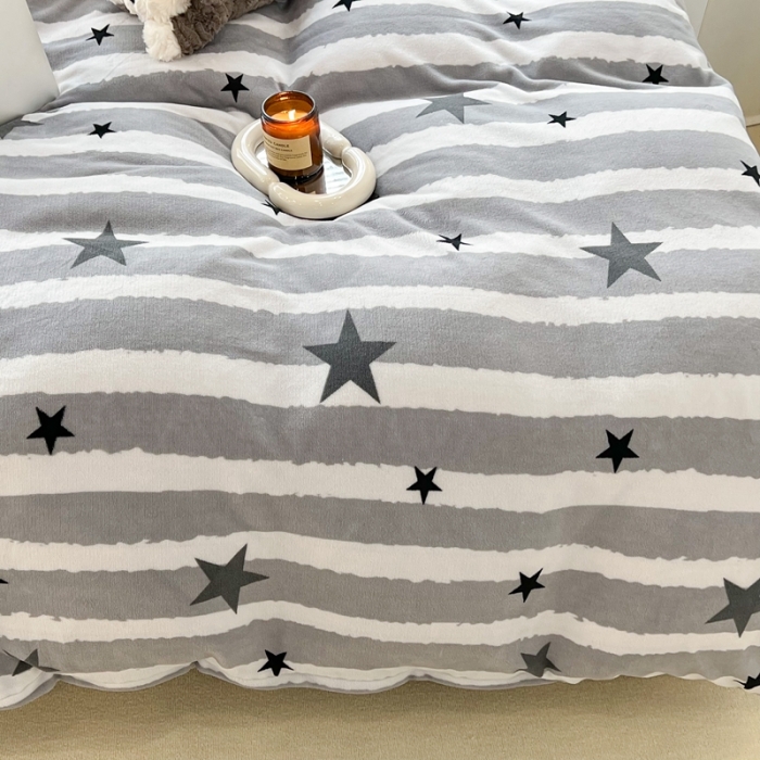 91家纺网 家纺一手货源 找家纺 （总）昔可 2022新款牛奶绒简约系列四件套