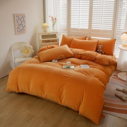 91家纺网 家纺一手货源 找家纺 （总）啊雅家居 2025新款贝壳边宝宝绒四件套