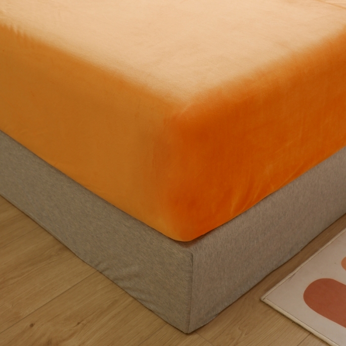 91家纺网 家纺一手货源 找家纺 啊雅家居 2025新款贝壳边宝宝绒四件套 贝壳果橙