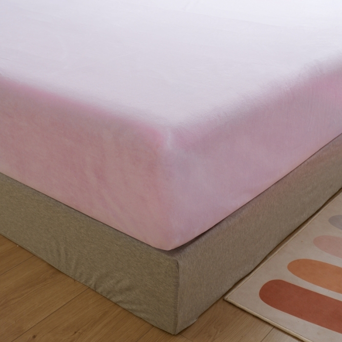 91家纺网 家纺一手货源 找家纺 啊雅家居 2025新款贝壳边宝宝绒四件套 贝壳清粉