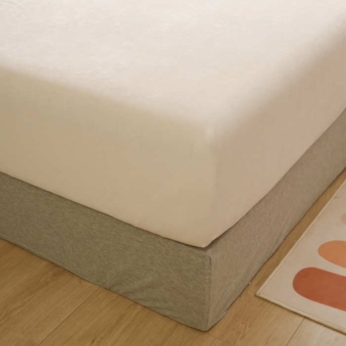 91家纺网 家纺一手货源 找家纺 啊雅家居 2025新款贝壳边宝宝绒四件套 贝壳乳白