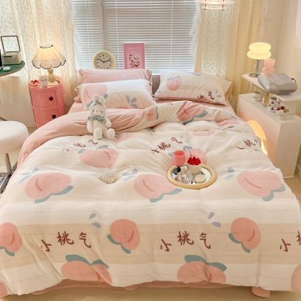 91家纺网 家纺一手货源 找家纺 （总）昔可 2022新款牛奶绒少女小清新系列四件套