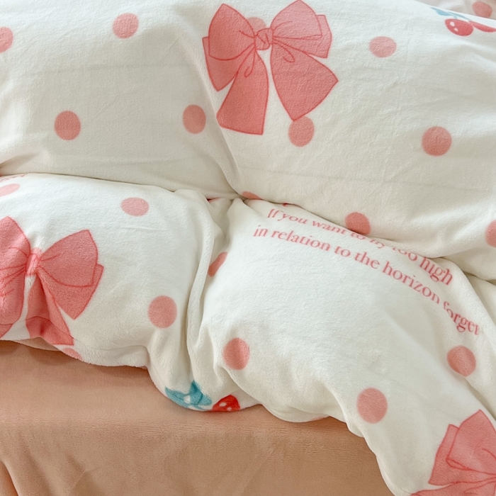 91家纺网 家纺一手货源 找家纺 （总）昔可 2022新款牛奶绒少女小清新系列四件套