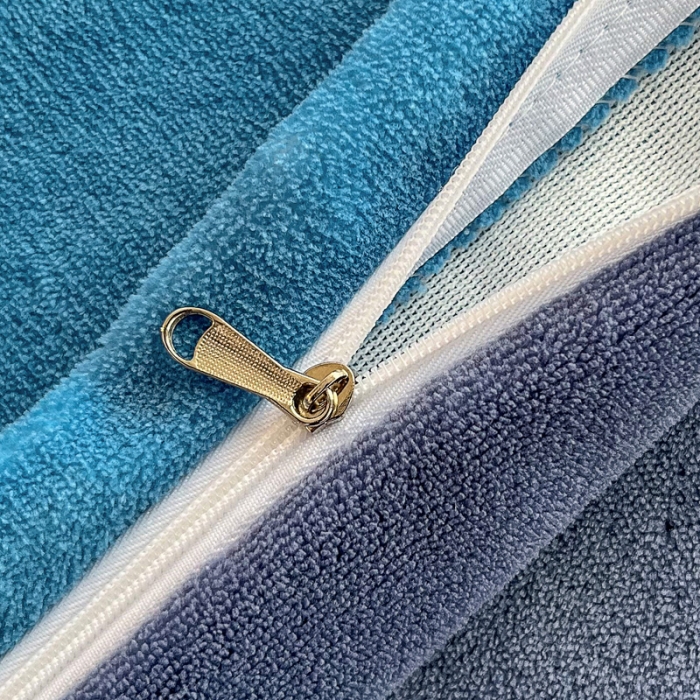 91家纺网 家纺一手货源 找家纺 优姿家纺 2022新款牛奶绒8斤双拼色绣花保暖四件套 山茶花-灰+蓝