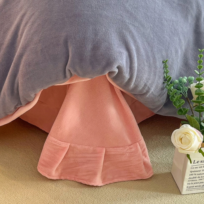 91家纺网 家纺一手货源 找家纺 优姿家纺 2022新款牛奶绒8斤双拼色绣花保暖四件套 中国风-玉