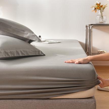 91家纺网 家纺一手货源 找家纺 （总）秀色 秋冬60支纯色全棉磨毛床笠三件套纯棉加厚保护罩