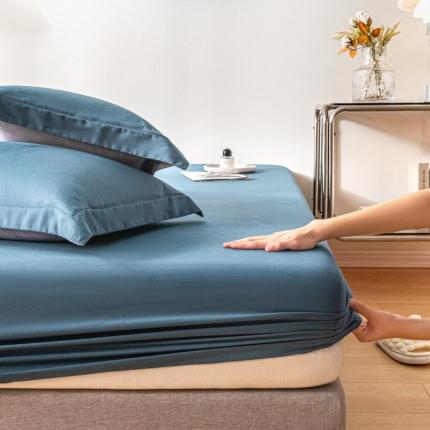 91家纺网 家纺一手货源 找家纺 （总）秀色 秋冬60支纯色全棉磨毛床笠三件套纯棉加厚保护罩