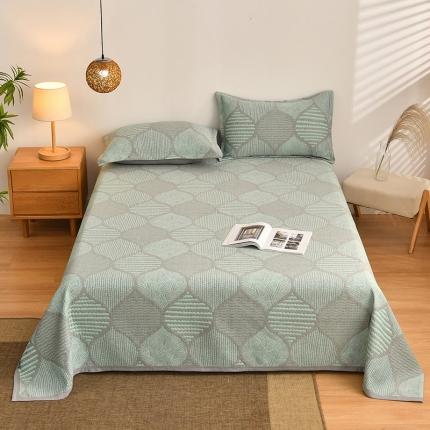 芭提岛 2023新款双层纱夹棉单品床盖第二批系列 色彩斑斓〈绿色〉